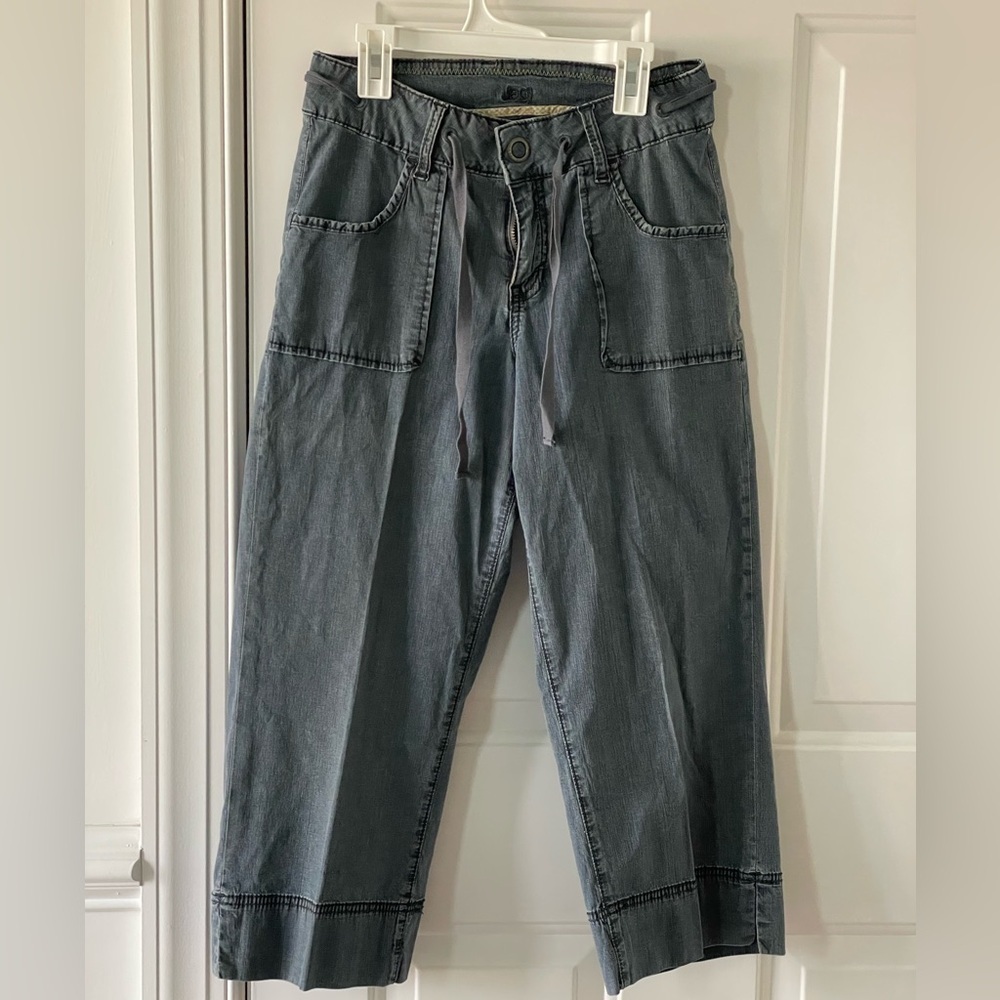 Jag Jeans Cropped Wide Leg in Gray Wash, Size 4